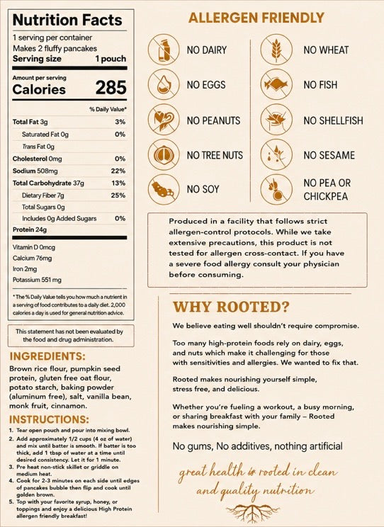 High Protein Pancake & Waffle Mix | Top 9 Allergen Free